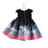 H&M Black, Pink, Blue Unicorn Dress - Size 2T