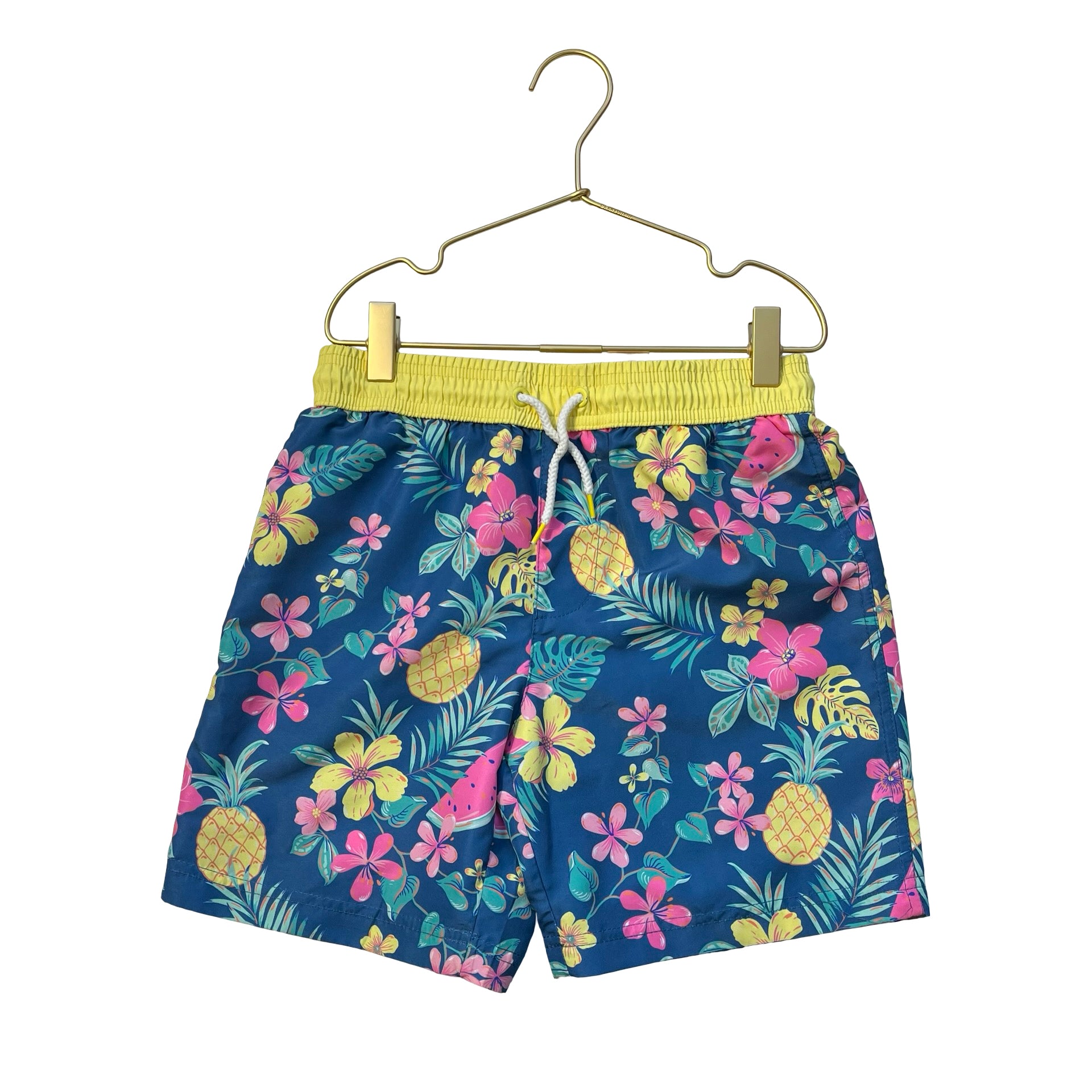 Tommy Bahama Teal Tropical Print Swim Trunks - Size M 7-8