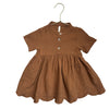 Rylee & Cru Brown Cotton Gauze & Eyelet Dress - Size 12-18 Mo