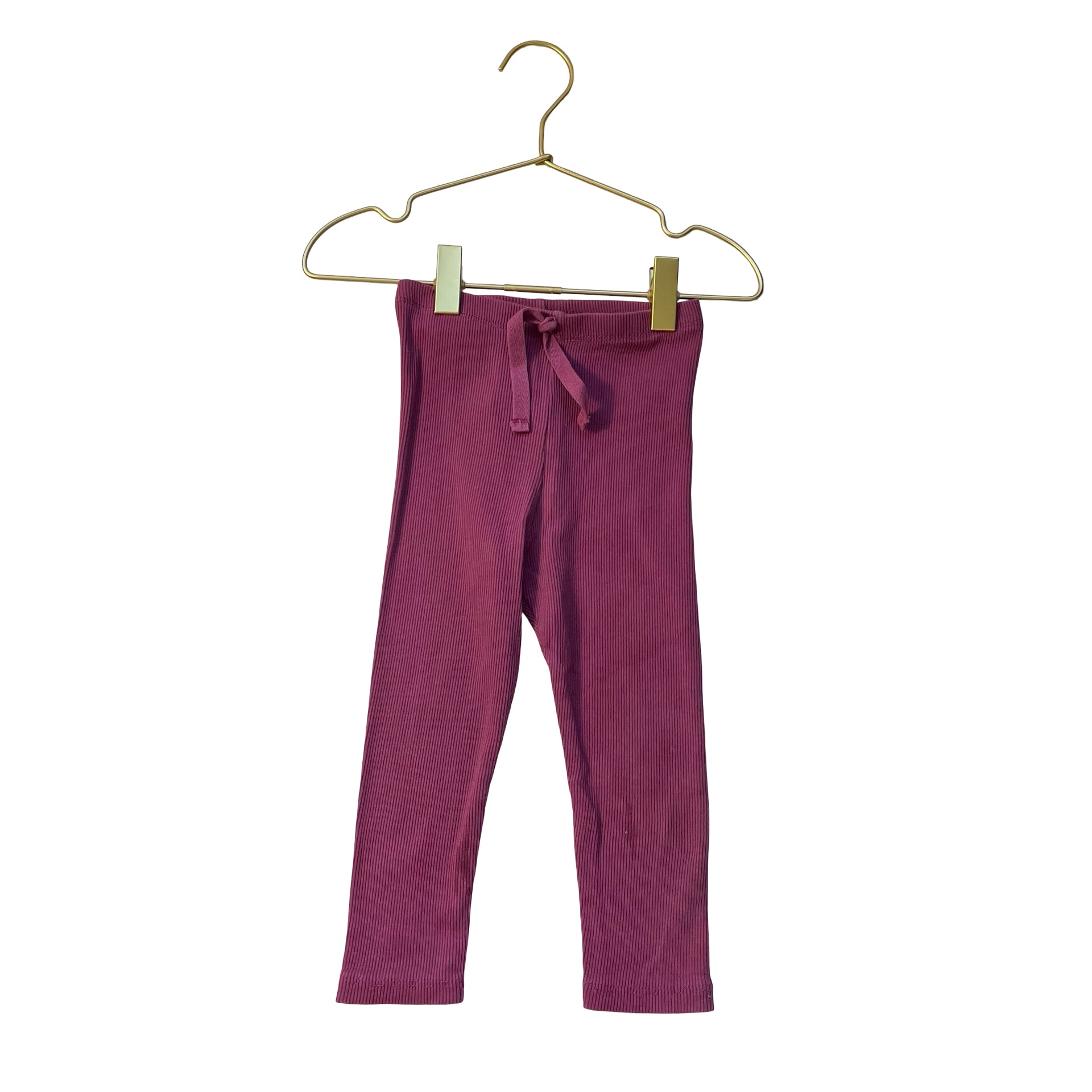 Zara Plum Ribbed Leggings - Size 18-24 Mo