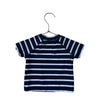 Janie and Jack Navy & White Stripe Rash Guard - Size 0-3 Months