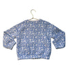 Monoprix Blue & Ivory Floral Quilted Lightweight Jacket - Size 6