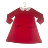 Bella Bliss Red Corduroy Dress, White Collar - Size 7