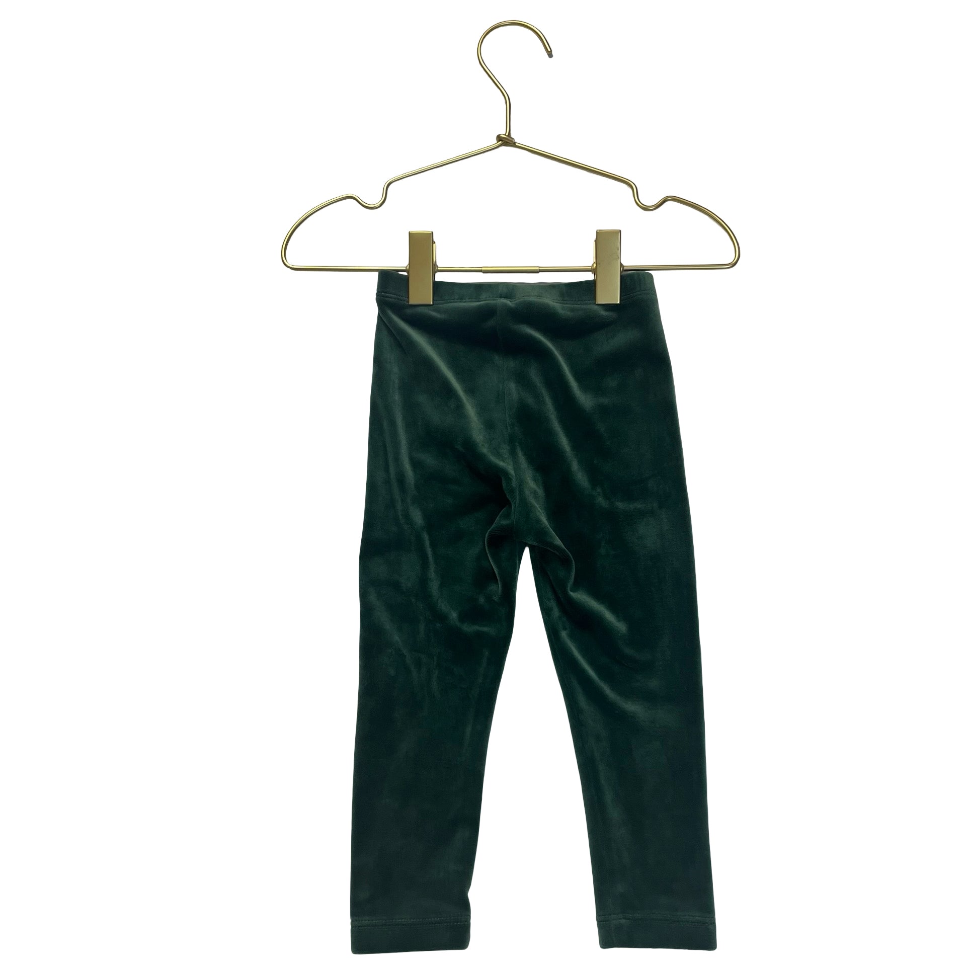 Tea Collection Green Velour Leggings - Size 12-18 Mo