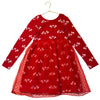 Hanna Andersson Red Reindeer Tulle Dress - Size 8