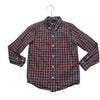Janie and Jack Red, Navy, Green Plaid Button Down Shirt - Size 5