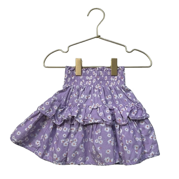 Feather 4 Arrow Lavender Flower Print Ruffle Skirt - Size 4T