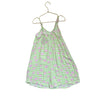 Roxy Green & Pink Logo & Flower Print Romper - Size 7