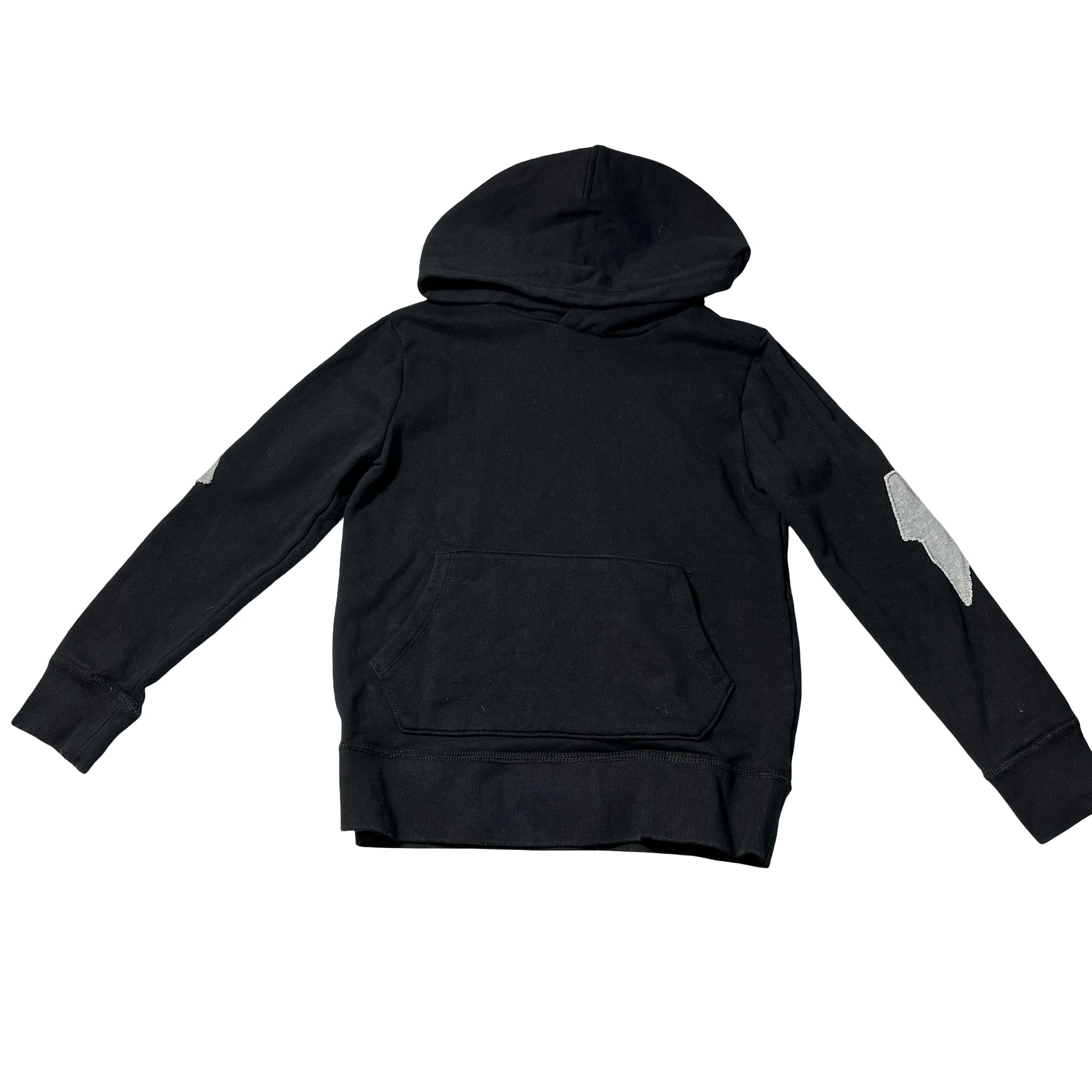 Crewcuts Black & Gray Bolt Hooded Sweatshirt - Size 6-7