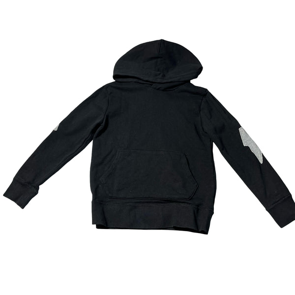 Crewcuts Black & Gray Bolt Hooded Sweatshirt - Size 6-7