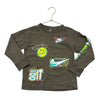 Nike Olive Green Graphic Shirt - Size 5