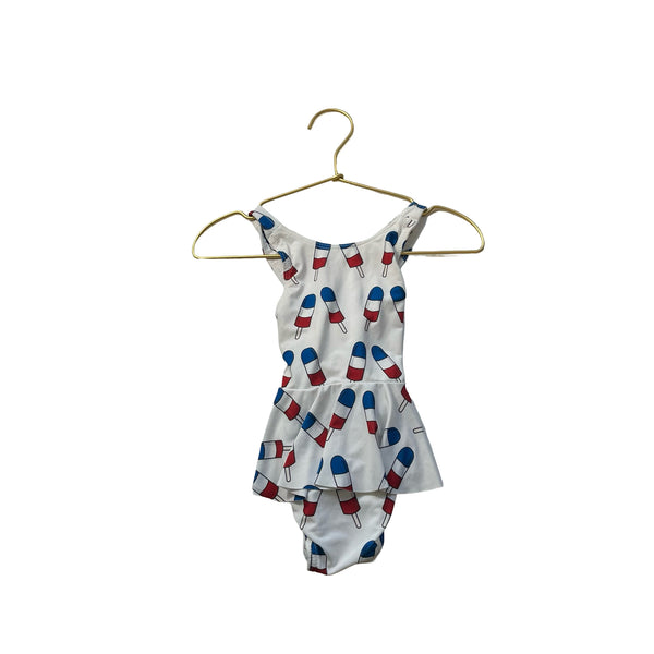 Monica + Andy Ivory, Red & Blue Popsicle Swimsuit - Size 12-18 Months