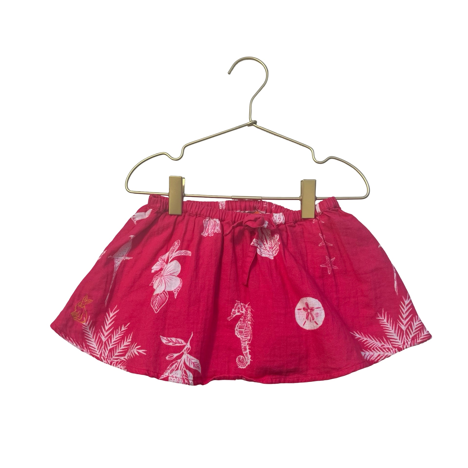 Coniglio Palm Beach Pink Print Skirt - Size 1 (12-24 Mo)