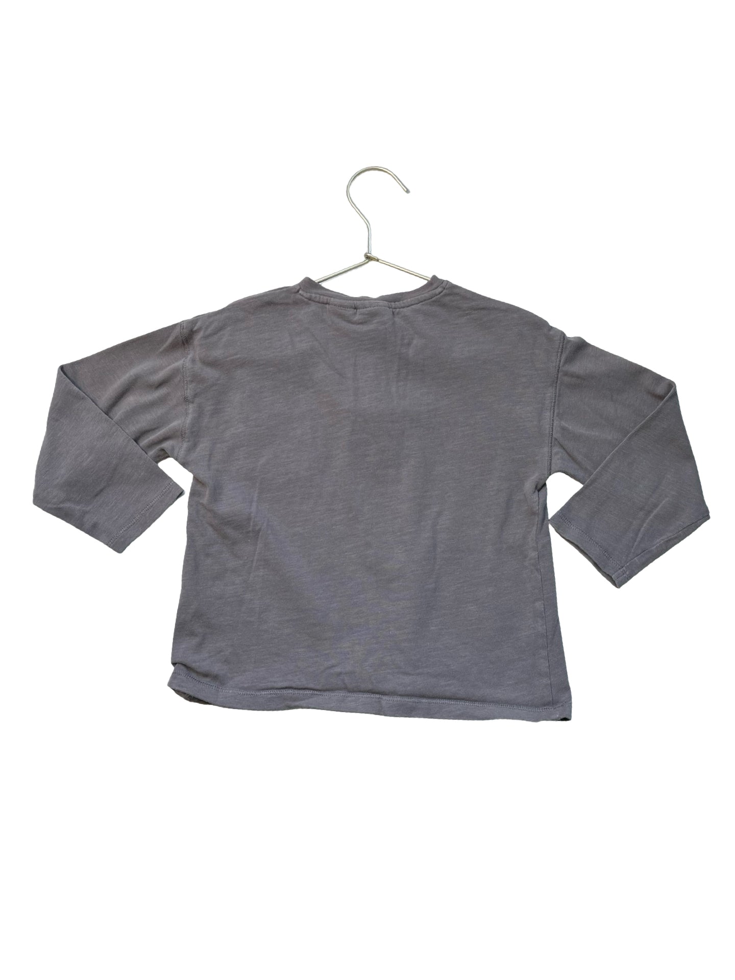 Zara Gray Henley Shirt - Size 4-5