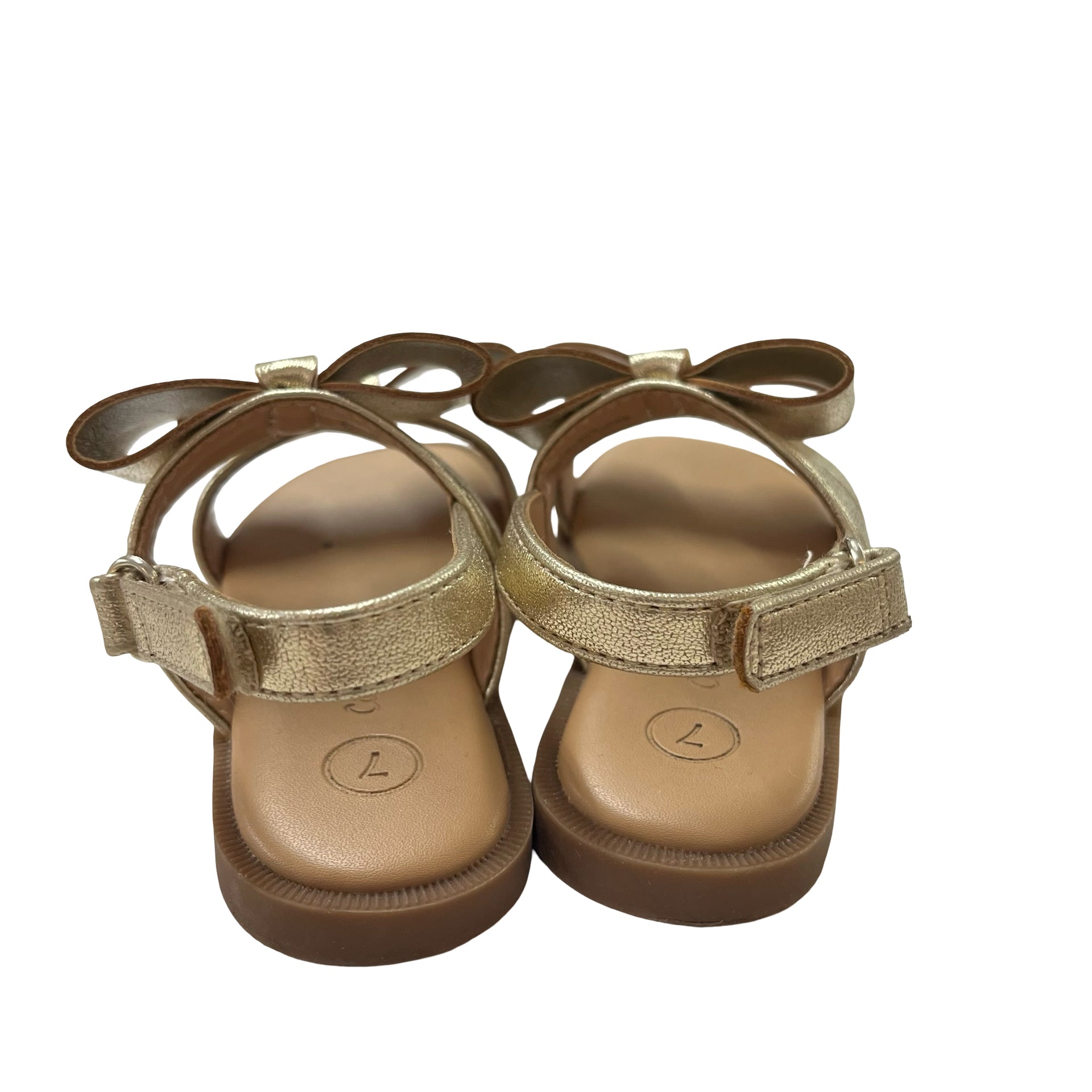 Cat & Jack Gold Bow Sandals - Size 7