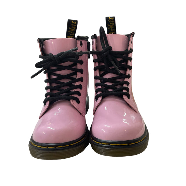 Dr. Martens Pink Patent Boots - Size 11