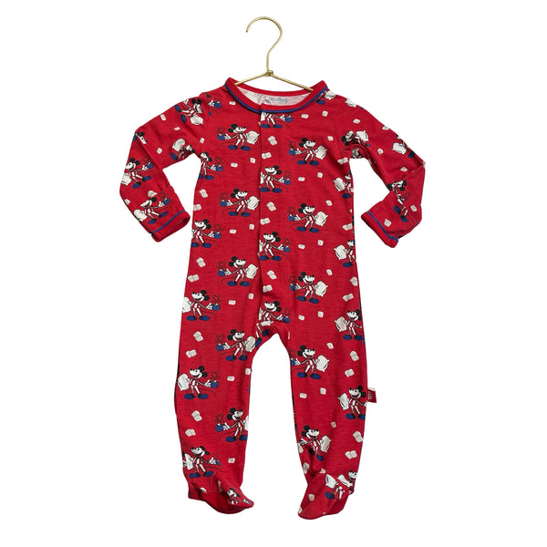 Magnetic Me x Disney Red Mickey Mouse Footed One-Piece PJs - Size 3-6 Mo