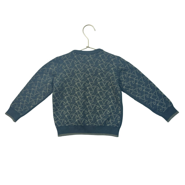 Emporio Armani Olive Green Pattern Sweater - Size 4A