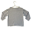 Zara Ivory & Navy Striped Shirt - Size 3-4