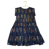 Pink Chicken Navy Flower Print Dress - Size 6Y