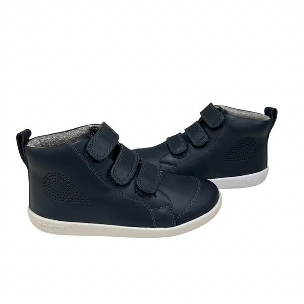 Bobux 'Hi Court' Navy Velcro Sneakers New in Box - Size 27 (10)