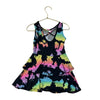 Pixie Lane Black & Multi-Color Pattern Sleeveless Dress - Size 4
