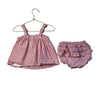 Janie and Jack Red & White Striped Top & Bubble Shorts Set - Size 12-18 Mo