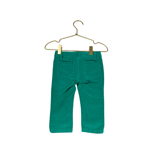 Jacadi Green Corduroy Bow Pants - Size 12 Mo