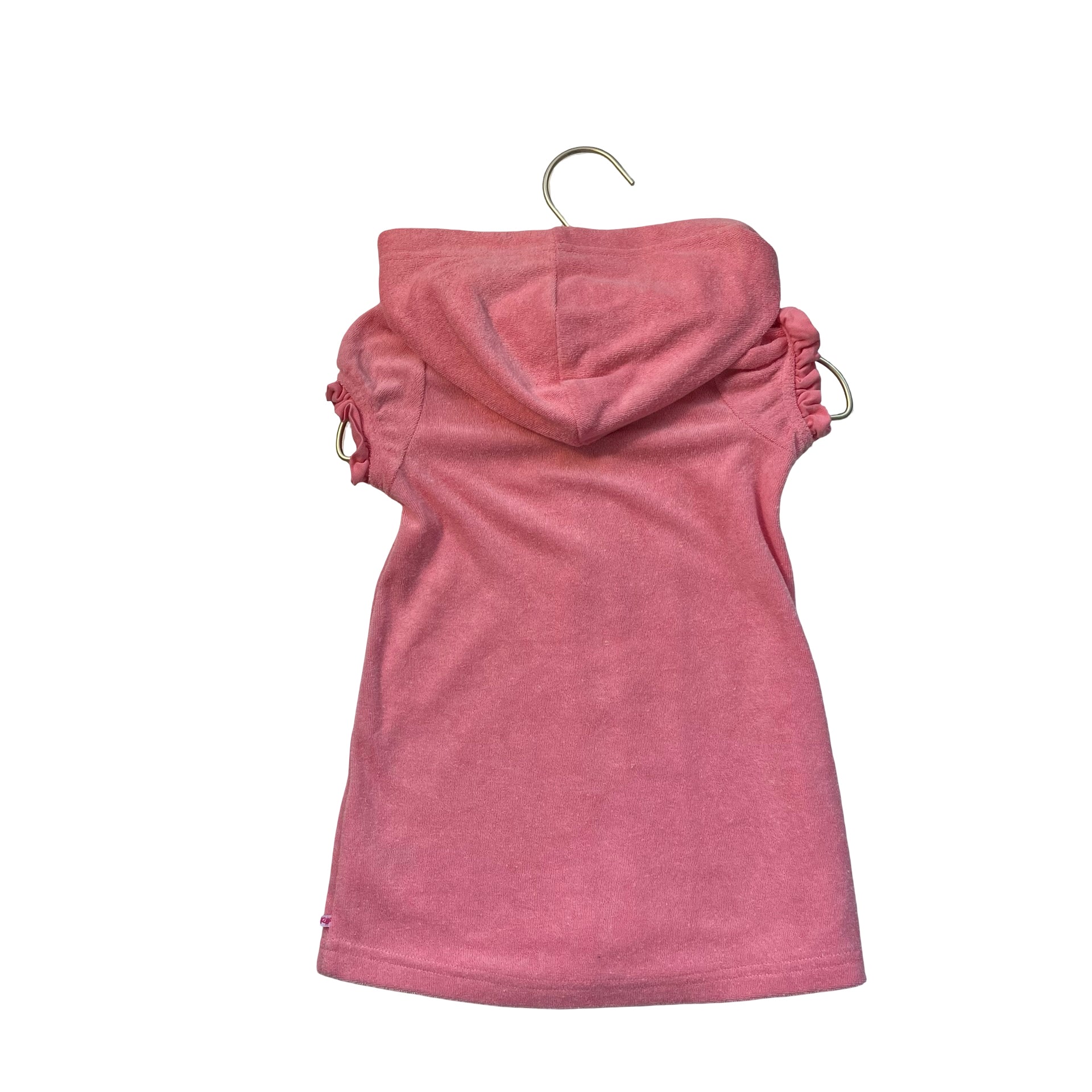 Ruffle Butts Peach Terry Zip-Up Hooded Swim Cover-Up - Size 18-24 Mo