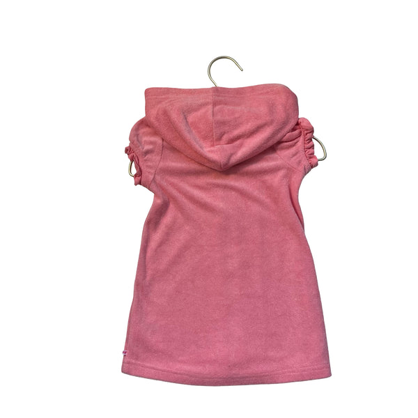 Ruffle Butts Peach Terry Zip-Up Hooded Swim Cover-Up - Size 18-24 Mo