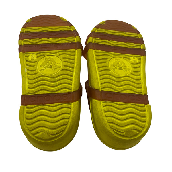 Crocs 'Shirley' Orange & Yellow Sandals - Size C10