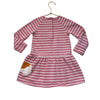Baby Boden Pink Striped Guinea Pig Applique Sweatshirt Dress - Size 18-24 Mo