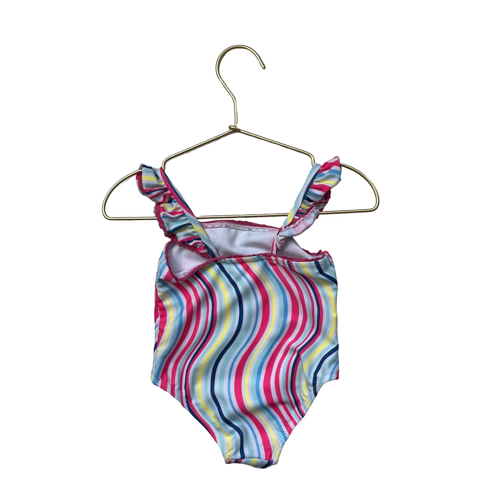 Wonder Nation Colorful Wavy Striped Swim Suit - Size 18 Mo