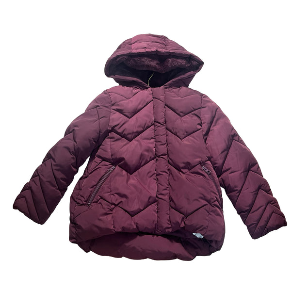 Catimini Dark Plum Hooded Winter Jacket - Size 8