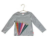 Billieblush Gray & Multi-Color 'ROOARR" Graphic Shirt - Size 3