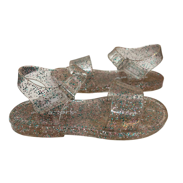 Carter's Teal & Pink Glitter Jelly Sandals - Size 9
