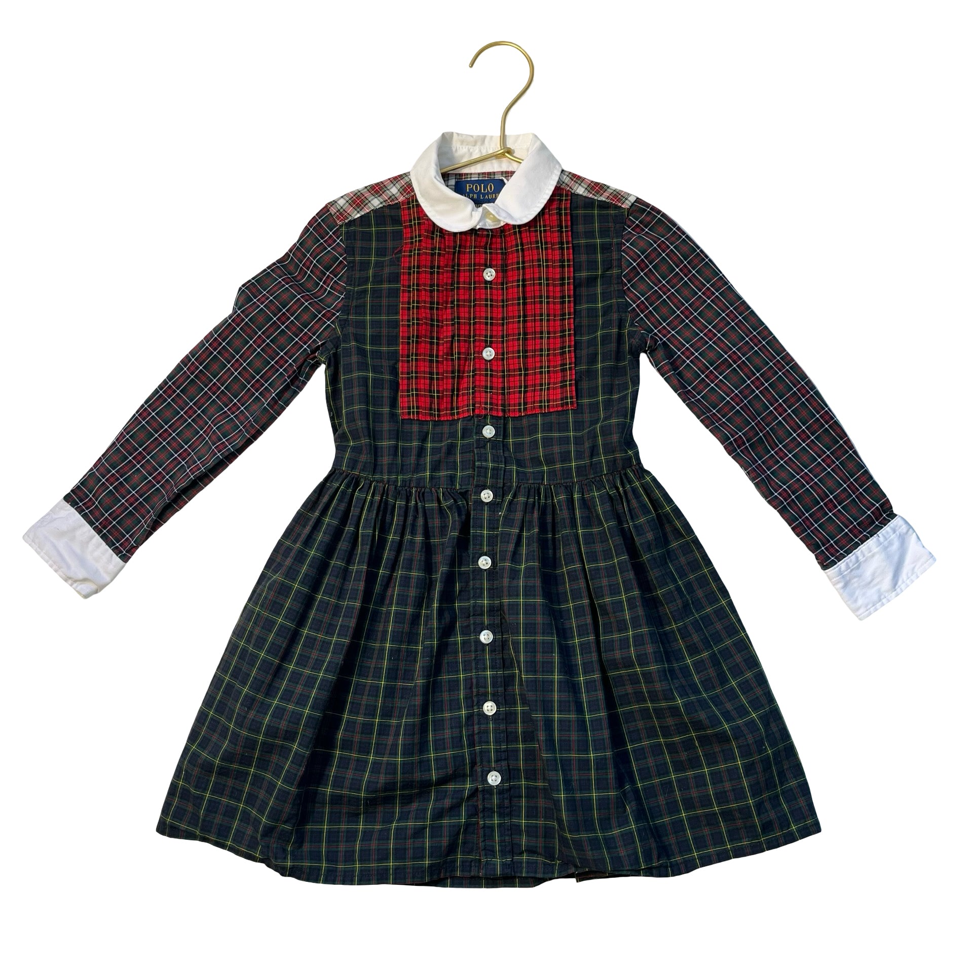Polo Ralph Lauren Mixed Tartan Plaid Shrt Dress - Size 3