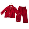 Mud Pie Red Plaid Trim Pajama Set - Size 12-18 Mo