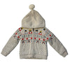 Hanna Andersson Faux Fur Lined Gnome Hooded Zip-Up Cardigan Sweater - Size 3T