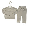 Li & Me Ivory Cotton Knit Sweater & Joggers Set - Size 6 Mo
