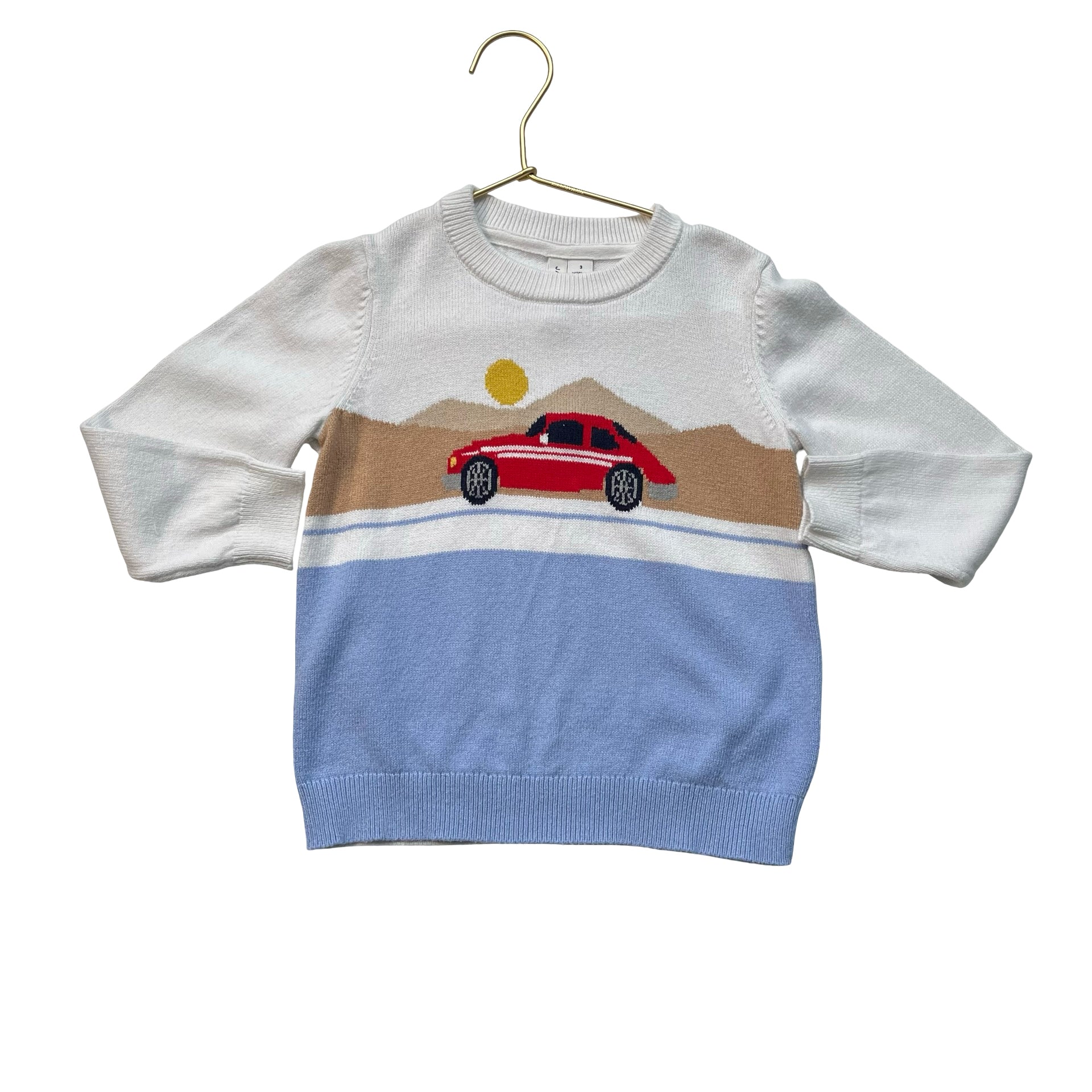 Janie and Jack Car on Horizon Sweater - Size 3