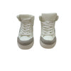 Kensie Off-White & Silver High Top Sneakers - Size 1Y Big Kid
