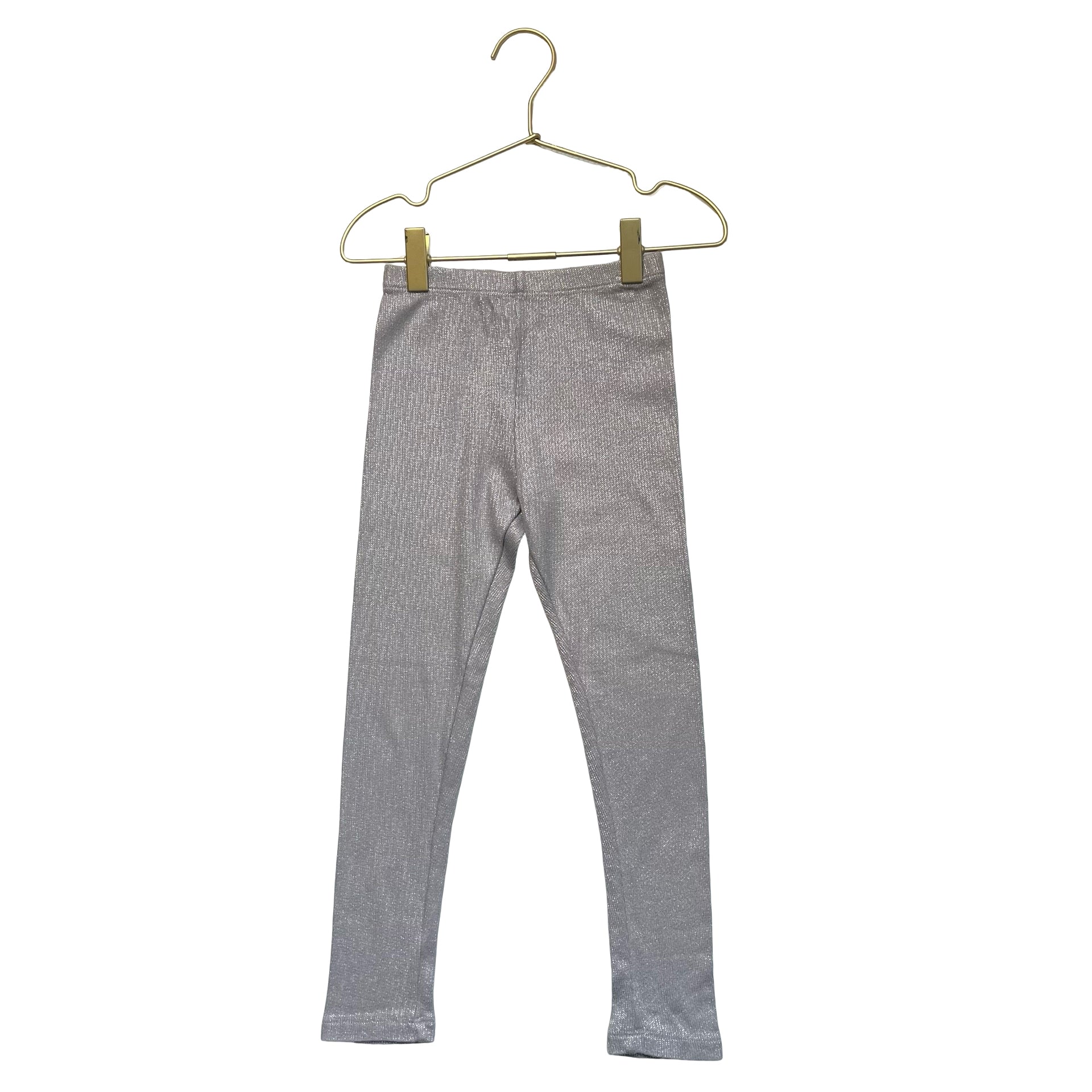 Peek Silver Metallic Leggings - Size 4-5