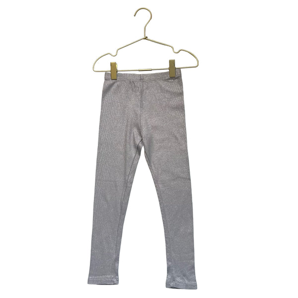 Peek Silver Metallic Leggings - Size 4-5