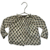 Emile et Ida Ivory & Teal Flower Print Blouse - Size 6 Mo