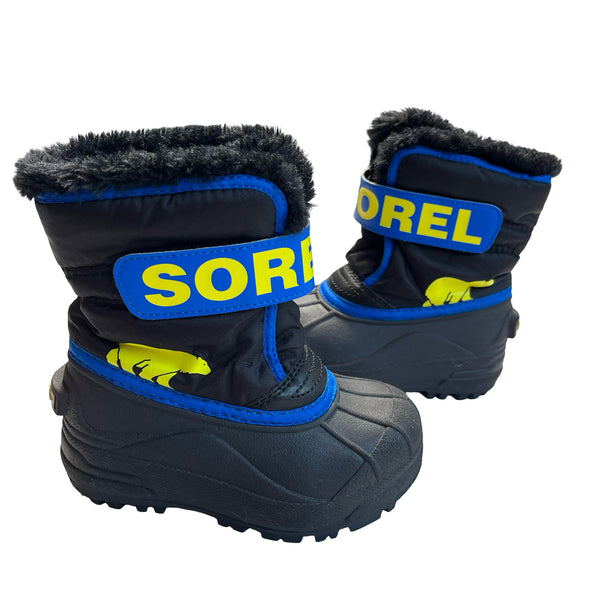 Sorel Black, Blue, Yellow Winter Boots - Size 9