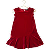 Lands' End Red Velvet Cap Sleeve Dress - Size L (6x/7)