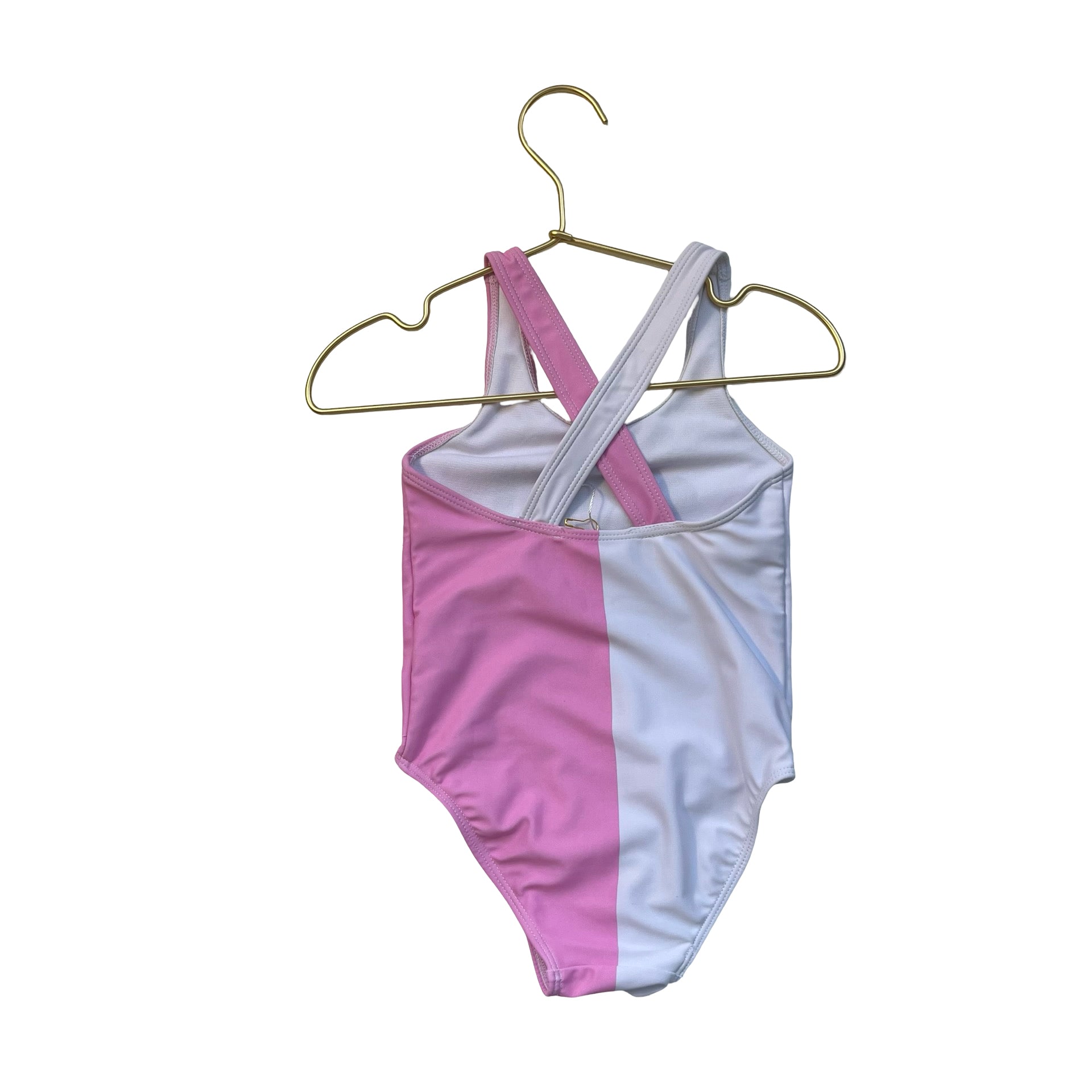 Disney Pink & White 'Mickey & Minnie' Swim Suit - Size 2T