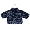 Next Navy Fleece Bow Print Pullover - Size 6-9 Mo