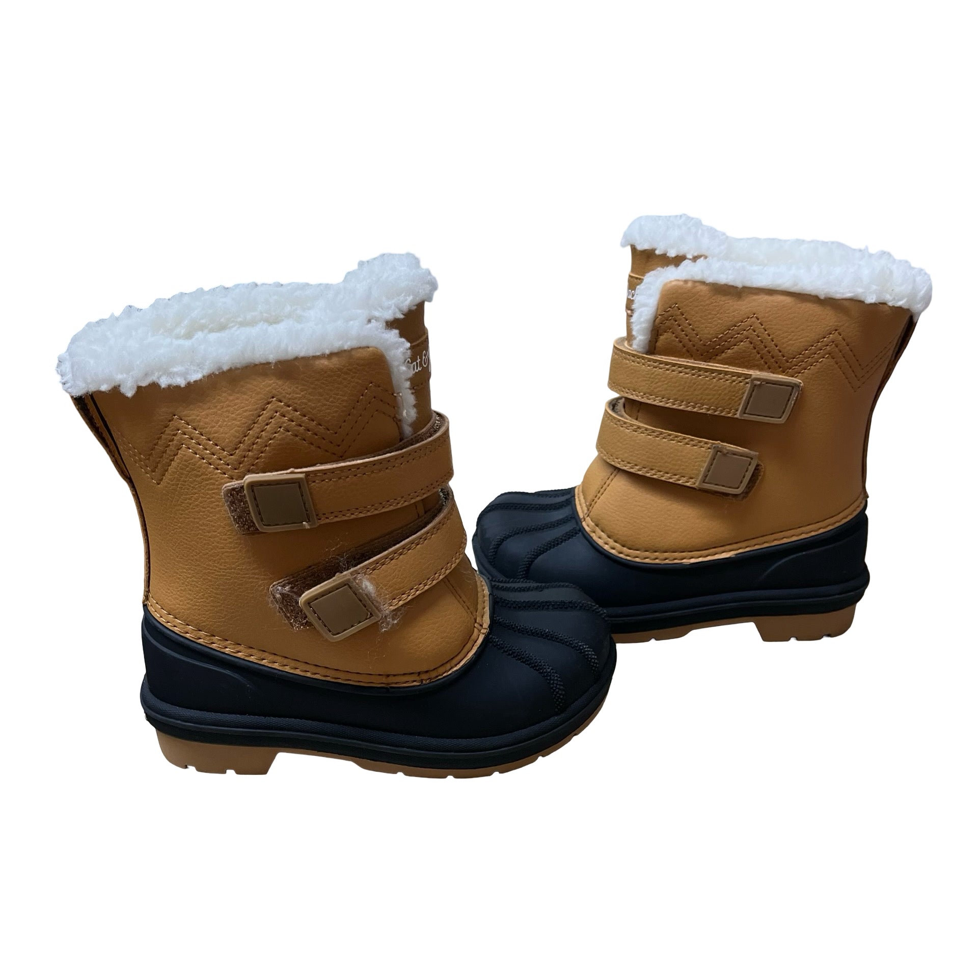 Cat & Jack Tan & Black Winter Boots - Size 9